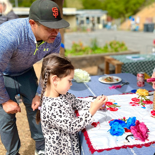 Fiesta-Flowers-Closeup Sudents in elementary school showcase progressive education in Marin County